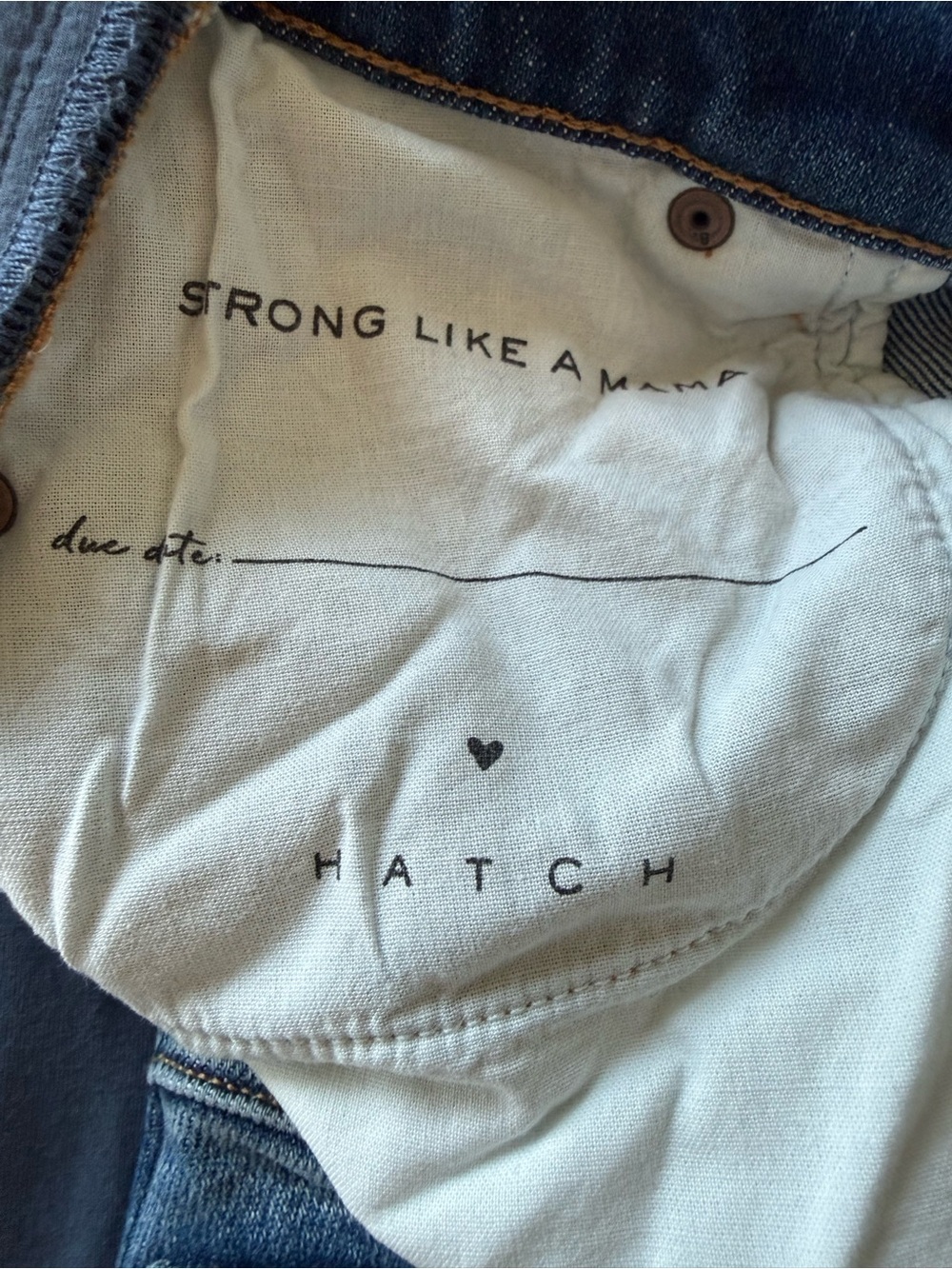 Hatch Under the Bump Crop Maternity Jean  Blue Denim Women’s Size 28 - Picture 13 of 14